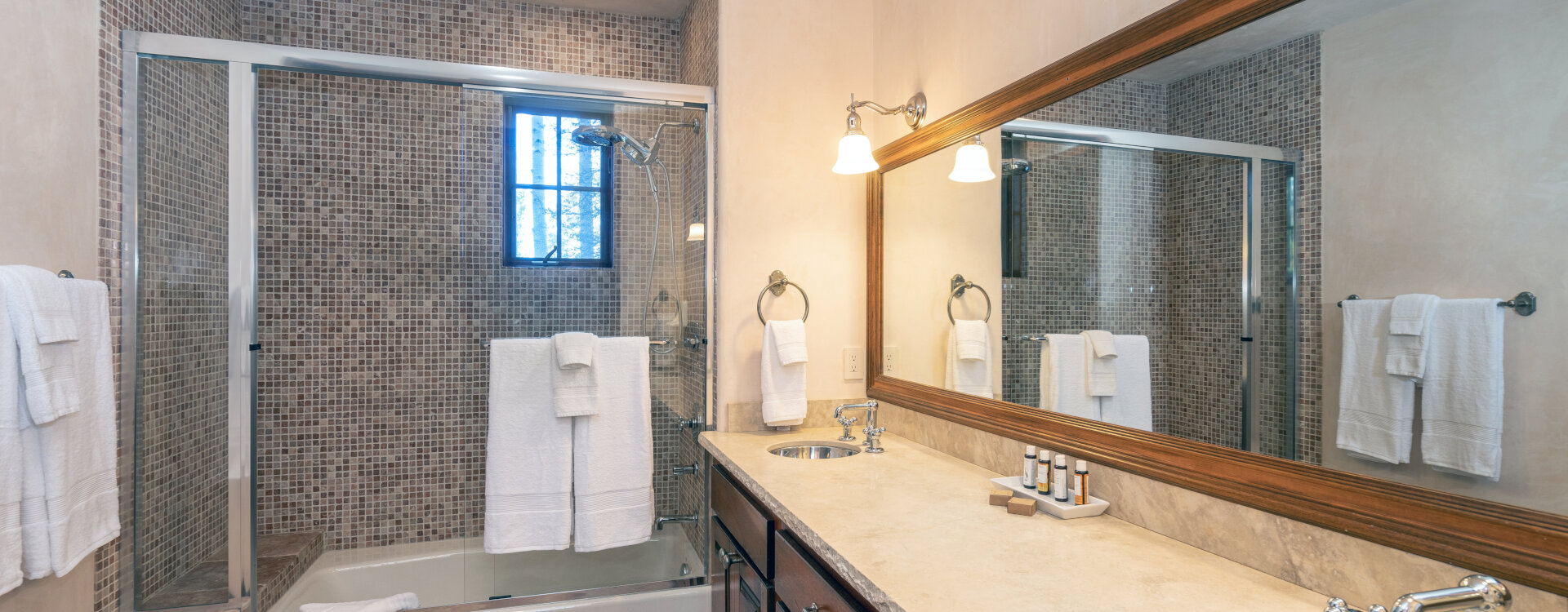 picture perfect mountain village bunk bathroom