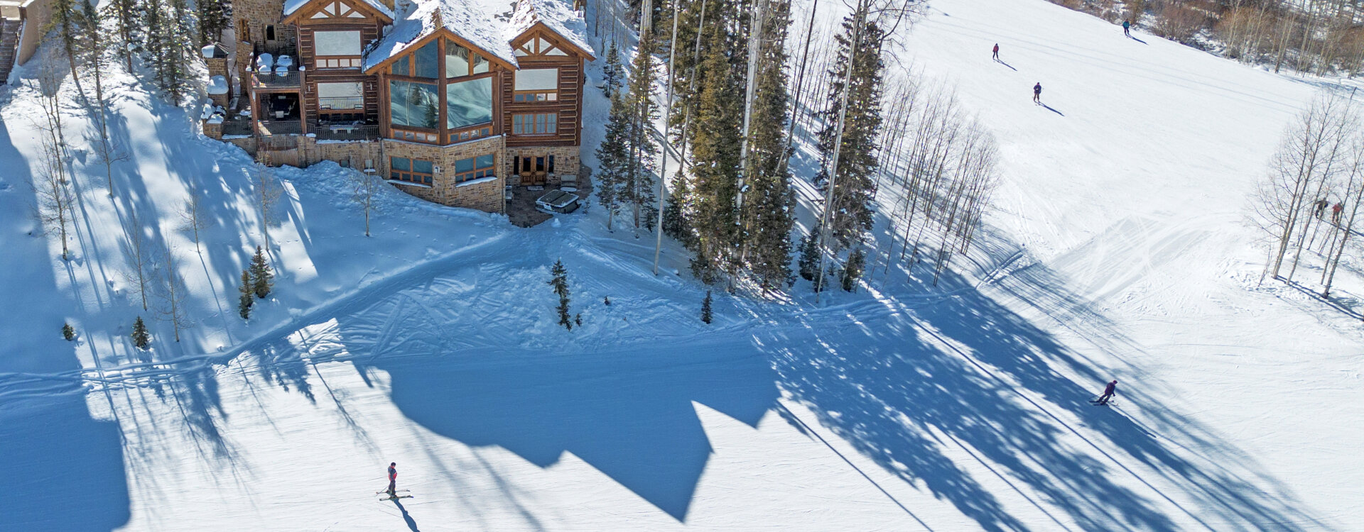 picture perfect mountain village drone ski in ski out