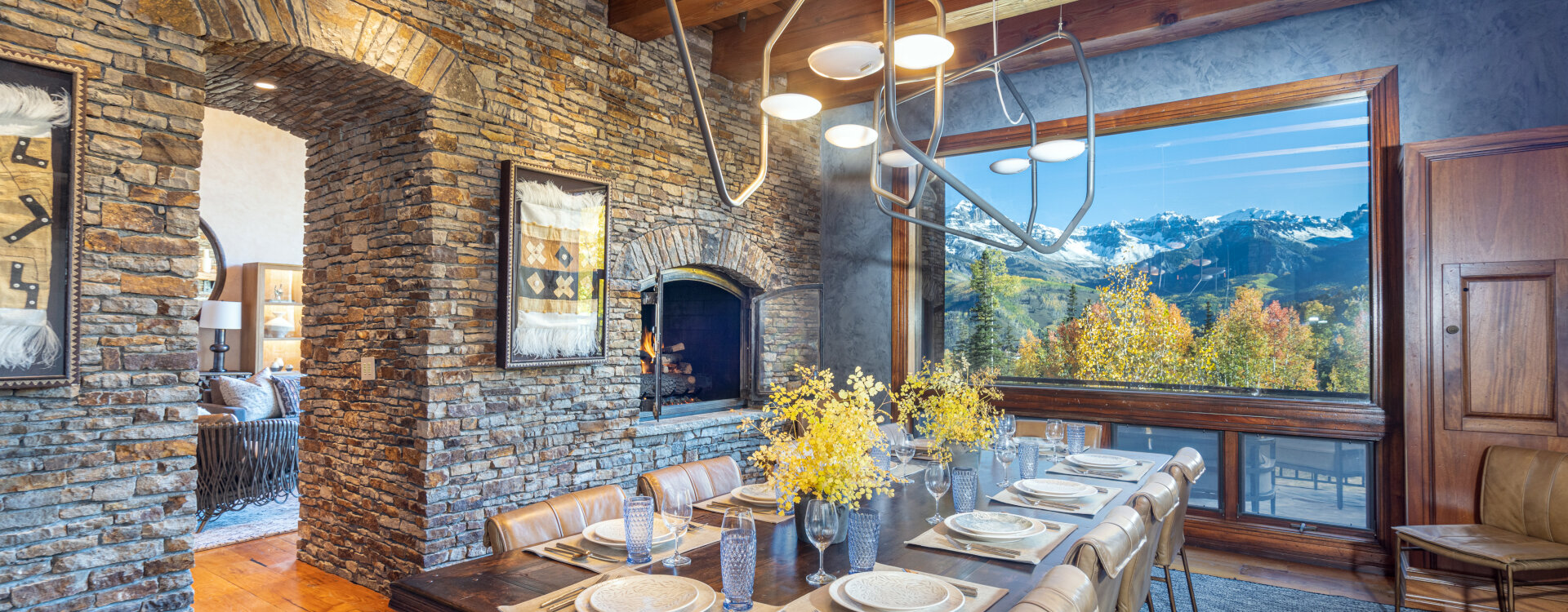 picture perfect mountain village dining