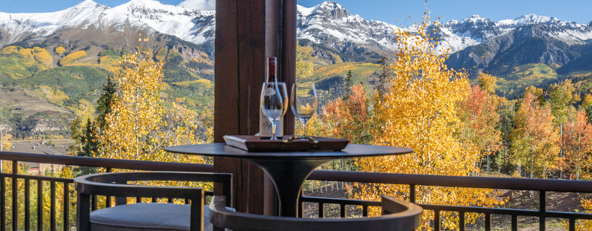 picture perfect mountain village deck