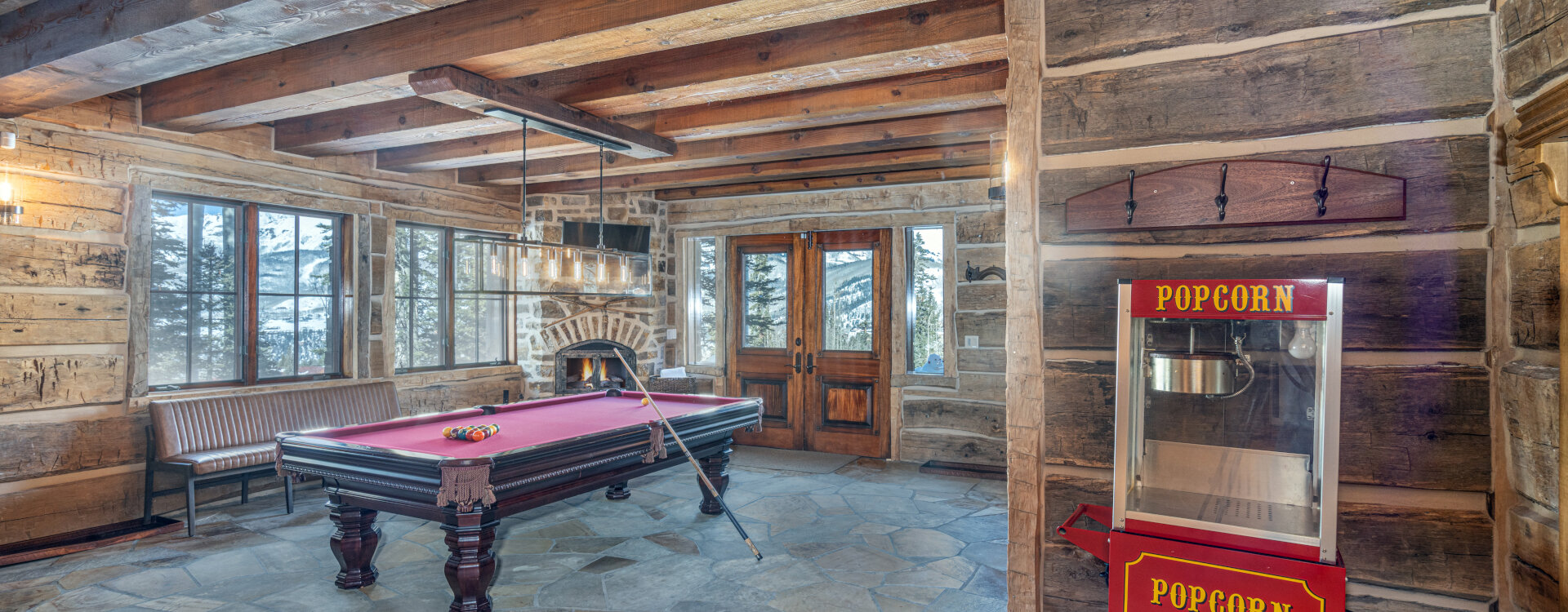 picture perfect mountain village game room