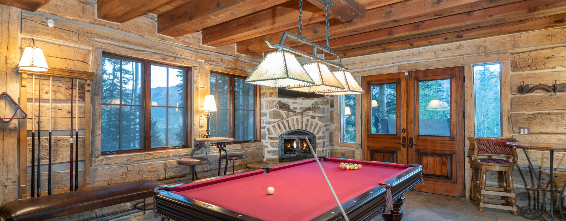 picture perfect mountain village game room