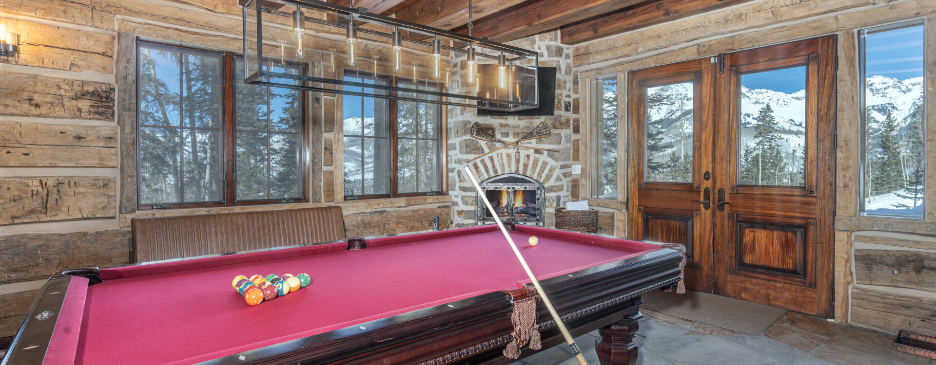 picture perfect mountain village game room