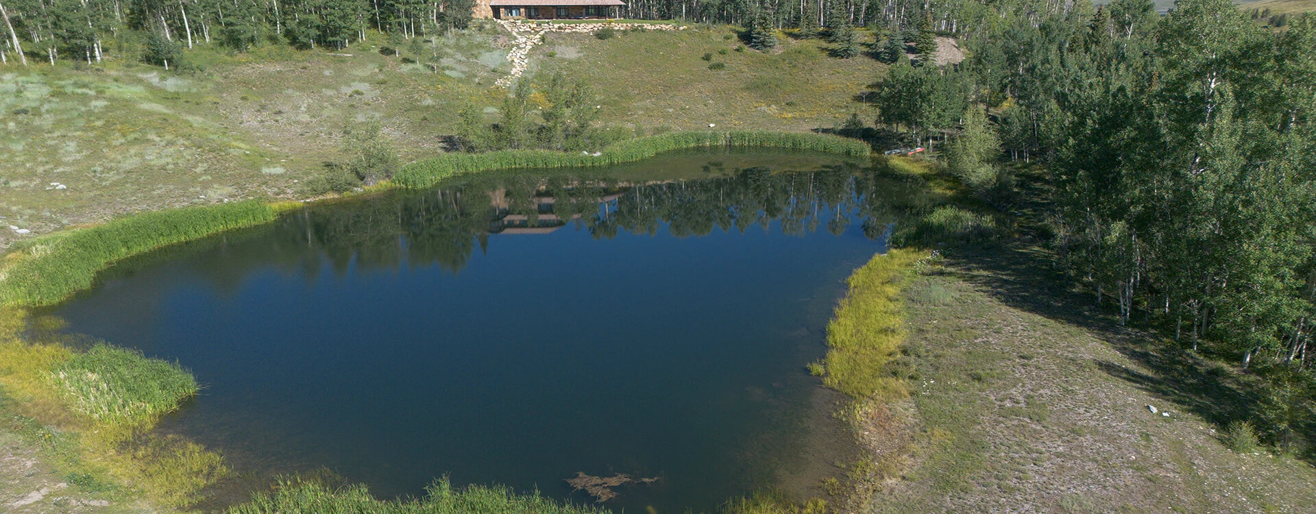 turkey creek telluride drone close lake