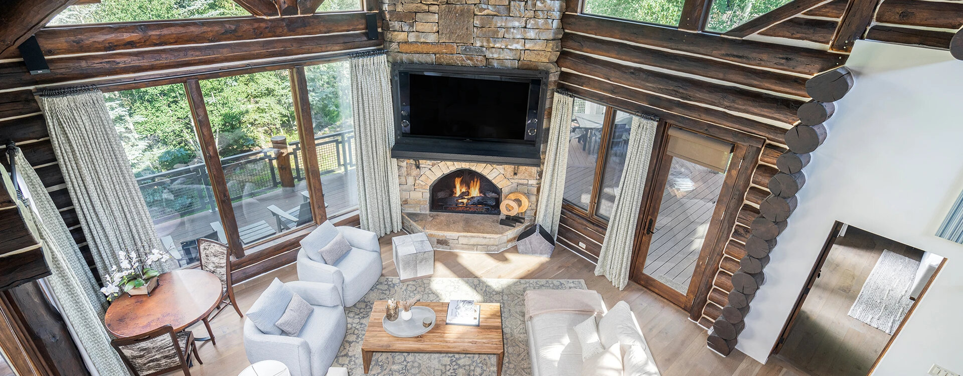 slopeside chateau telluride living room above