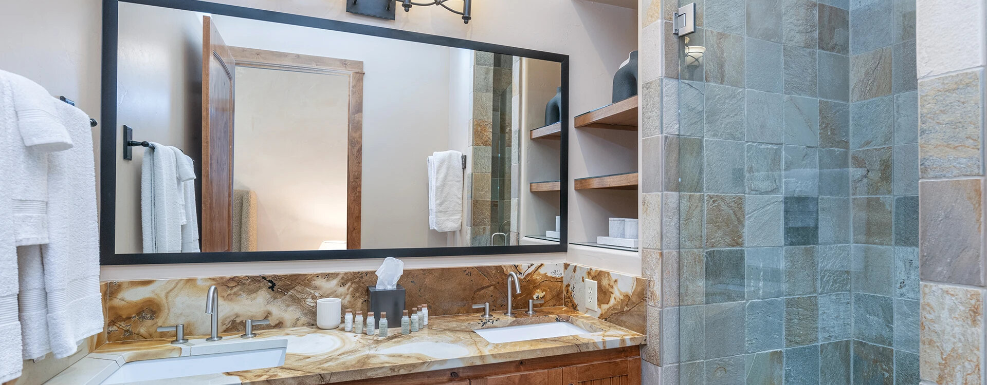 brightside chalet telluride guest bedroom bathroom